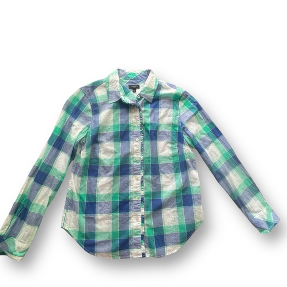 Bundle of 3 Talbots Blue Plaid Button-up Long Sleeve Cotton Shirts Women Petite - Picture 9 of 16